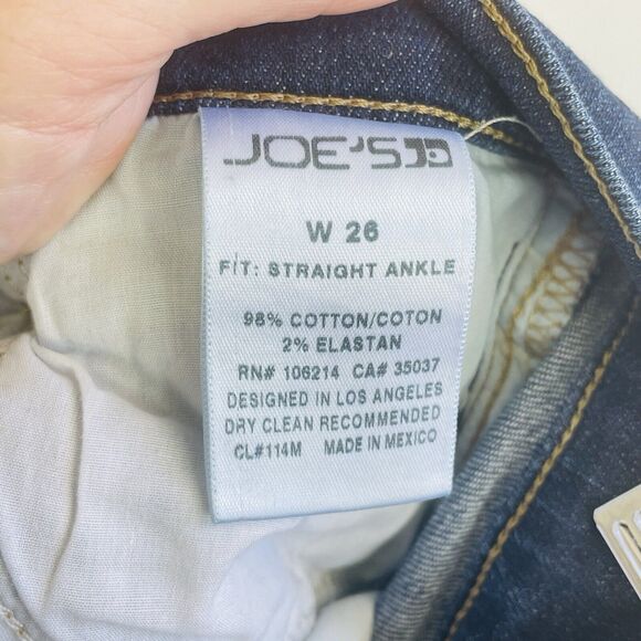 Joe's Jeans Medium Wash Straight Ankle 8.5" Midrise Denim‎ Jeans Womens 26 - Picture 8 of 8